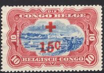 [Red Cross - Not Issued Stamps Overprinted, प्रकार AG1]