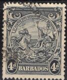 [Alegroría de Barbados. Sin inscripción "Postage & Revenue"., tipo Z11]