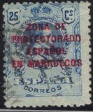 [Spanish Postage Stamps Overprinted "ZONA DE  - PROTECTORADO - ESPANOL - EN MARRUECOS", type G4]