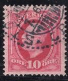 [King Oscar II Stamp of 1885 with Blue Coach Horn on Back, Tip H1]