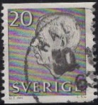 [King Gustaf VI Adolf of Sweden - White Numerals, with Imprint, Typ FA3]