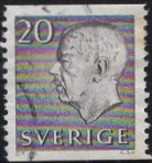 [King Gustaf VI Adolf of Sweden - White Numerals, with Imprint, Typ FA3]