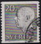 [King Gustaf VI Adolf of Sweden - White Numerals, with Imprint, τύπος FA3]