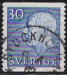 [King Gustaf VI Adolf of Sweden - White Numerals, with Imprint, τύπος FA6]