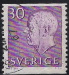 [King Gustaf VI Adolf of Sweden & Tree Crowns - New Colors and Values, type FA57]