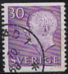 [King Gustaf VI Adolf of Sweden & Tree Crowns - New Colors and Values, type FA57]