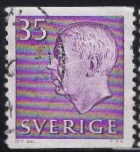 [King Gustaf VI Adolf of Sweden & Tree Crowns - New Colors and Values, type FA57]
