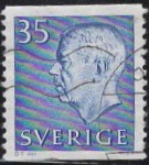 [King Gustaf VI Adolf of Sweden & Tree Crowns - New Colors and Values, type FA60]