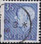 [King Gustaf VI Adolf of Sweden & Tree Crowns - New Colors and Values, type FA60]