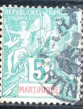 [Inscription "MARTINIQUE" in Red or Blue Colour, type F4]