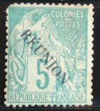 [French Colonies Postage Stamps Overprinted "REUNION", type F3]