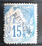[French Colonies Postage Stamps Overprinted "REUNION", type F5]