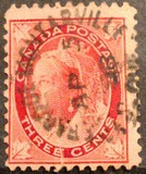 [Queen Victoria - Maple Leaf in Corners, type P3]