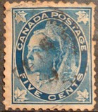 [Queen Victoria - Maple Leaf in Corners, type P4]