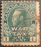 [King George V in Admiral Uniform Overprinted "War Tax", Tip AL]