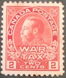[King George V in Admiral Uniform Overprinted "War Tax", Tip AL1]