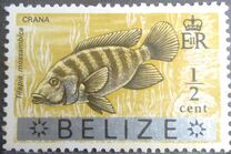 [British Honduras Postage Stamps Overprinted "BELIZE", type A]