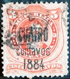 [Números 25 y 27 sobrecargados "1884" + valor., tipo W9]