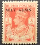 [No. 19-34 Overprinted "MILY ADMIN" in 2 Types, 类型 M]