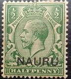 [Great Britian Postage Stamps Overprinted "NAURU", type A]