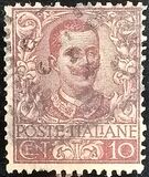 [Definitives - Eagle with Coat of Arms - Victor Emmanuel III, 1869-1947, tip AK]