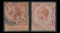 [King George V - Different Watermark, type J9]