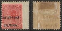 [Queen Victoria - Not Issued Stamps Surcharged in Black, type Q2]