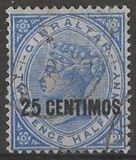 [Queen Victoria, 1819-1901 - Stamps of 1886 Surcharged "CENTIMOS", type F3]