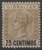 [Queen Victoria, 1819-1901 - Stamps of 1886 Surcharged "CENTIMOS", type F5]