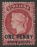 [Queen Victoria - Not Issued Stamps Surcharged. New Watermark, type B29]