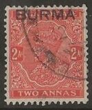 [India Postage Stamps Overprinted "BURMA", type A4]