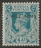 [No. 19-34 Overprinted "MILY ADMIN" in 2 Types, tip M7]