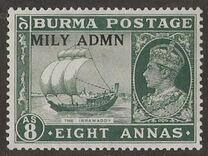 [No. 19-34 Overprinted "MILY ADMIN" in 2 Types, tip N3]