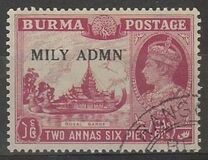 [No. 19-34 Overprinted "MILY ADMIN" in 2 Types, tip N]