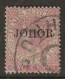 [Straits Settlements Postage Stamp Overprinted "JOHOR", type C]