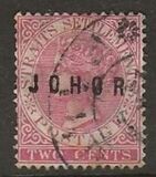 [Straits Settlements Postage Stamp Overprinted "JOHOR", type C1]