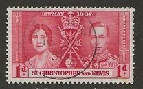 [The Coronation of King George VI and Queen Elizabeth, Inscription "St. Christopher and Nevis", type I]