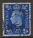 [King George VI - Great Britain Postage Stamps of 1937 Overprinted "M.E.F." in Black - Overprint 14mm Wide, type A2]