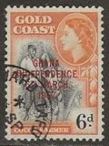 [Queen Elizabeth Stamps of 1952 of Gold Coast Overprinted "GHANA INDEPENDENCE 6TH.. MARCH, 1957", प्रकार C2]