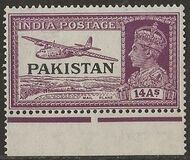 [India Postage Stamps Overprinted "PAKISTAN" in Large, 유형 B]
