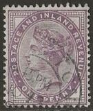 [Queen Victoria - Inscription "POSTAGE AND INLAND REVENUE", ประเภท AI1]