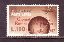 [Stamp Exhibition, Rimini-San Marino - No.349 Overprinted, tipas DR]