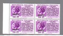 [Propaganda for the Payment of Taxes - Italy Postage Stamp Overprinted "AMG-FTT", Tip CT]