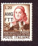 [The 500th Anniversary of the Birth of Vannucci - Italy Postage Stamp Overprinted "AMG - FTT", typ BA]