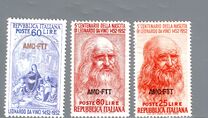 [The 500th Anniversary of the Birth of Leonardo da Vinci - Italy Postage Stamp Overprinted "AMG-FTT", type BO]