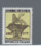 [The 26th Biennial Art Exhibition, Venice - Italy Postage Stamp Overprinted "AMG FTT", type BR]