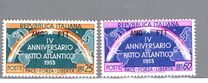 [The 4th Anniversary of NATO - Italy Postage Stamps Overprinted "AMG - FTT", වර්ගය CN]