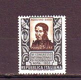 [The 6th International Microbiology Congress, Rome - Italy Postage Stamp Overprinted "AMG-FTT", Tip CP]