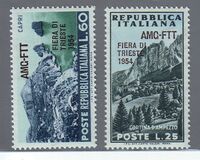 [Trieste Fair - Italy Postage Stamps Overprinted "AMG-FTT - FIERA DI - TRIESTE - 1954"", Tip CW]