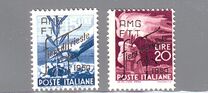 [Trieste Fair - Democracy Stamps of 1945 Overprinted "AMG - FTT - Fiera di Trieste - 1950", Scrivi AK]